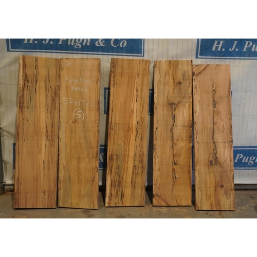 216 - Spalted beech 57x15x2 -5