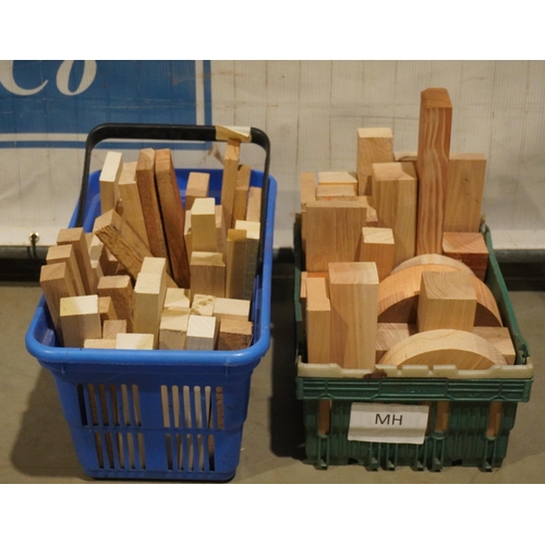 285 - 2 Boxes of mixed wood turning blanks