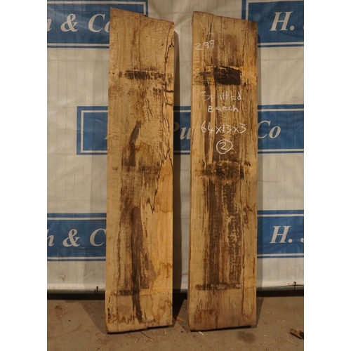 299 - Spalted beech 64x13x3