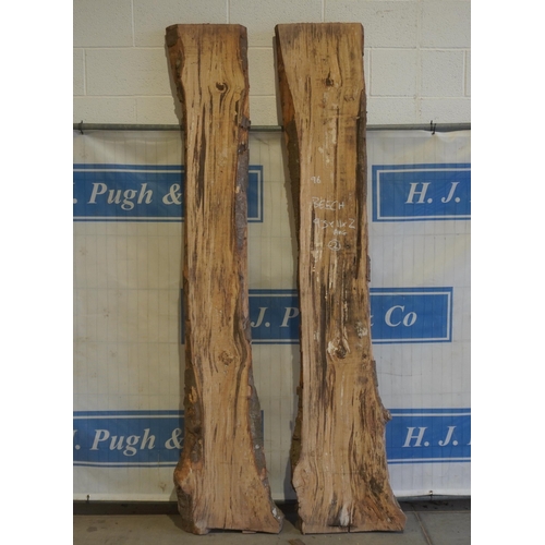 96 - Spalted Beech 93x11x2 average -2