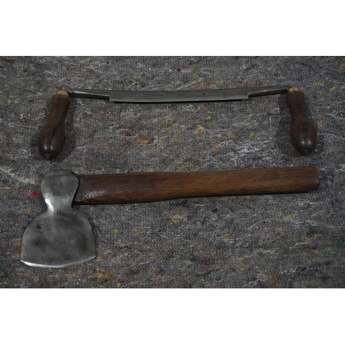 1042 - Sorby drawknife and axe