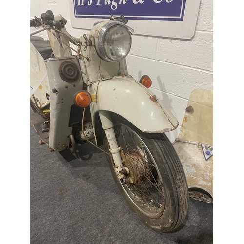 802 - LE Velocette 200 motorcycle. 1966. 192cc. Believed to be ex police bike. Dry stored for many years. ... 