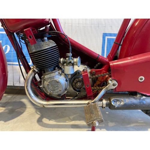 734 - New Hudson autocycle. 1958. 98cc. Frame no. 3183. Engine no. 176B41509. With Villiers engine. Reg. 4... 