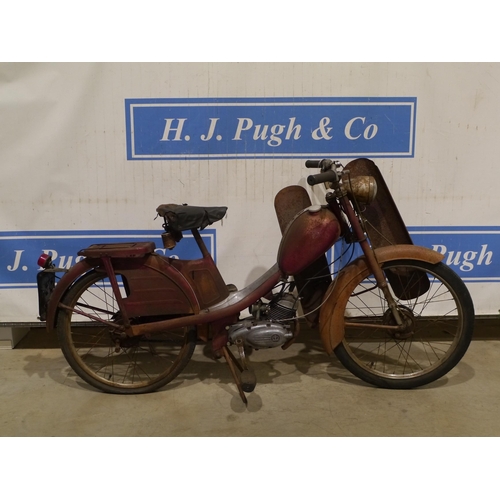 791 - Phillips Gadabout motorcycle. 1956. Good compression and spark. Barn find condition. Frame No. 13136... 