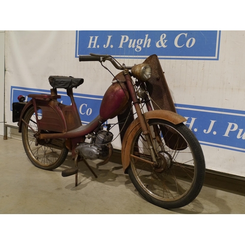 791 - Phillips Gadabout motorcycle. 1956. Good compression and spark. Barn find condition. Frame No. 13136... 