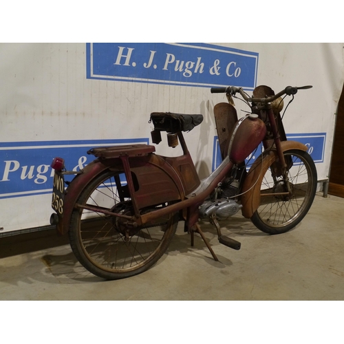 791 - Phillips Gadabout motorcycle. 1956. Good compression and spark. Barn find condition. Frame No. 13136... 