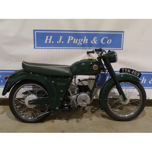 805 - Francis Barnett 150 motorcycle. 1957. 147cc. Runs and rides fine. Everything seems to work. Came fro... 