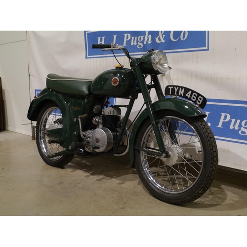 805 - Francis Barnett 150 motorcycle. 1957. 147cc. Runs and rides fine. Everything seems to work. Came fro... 