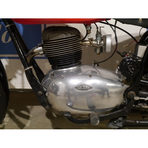 807 - Gilera 150 Sport motorcycle. Believed 1955. Runs and rides, was fully restored then used as show pie... 