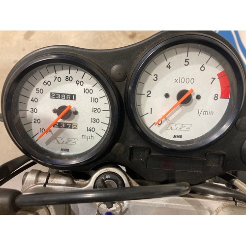 736 - MZ Scorpion motorcycle. 1997. 660cc. Starts and runs. Frame no. 7501186. Engine no. 011585. Last MOT... 