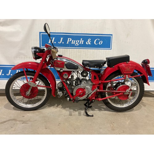 713 - Moto Guzzi Airone motorcycle. 1948. 250cc. Frame no. 16481. Engine no. M83417. Reg YWG 656. c/w dati... 