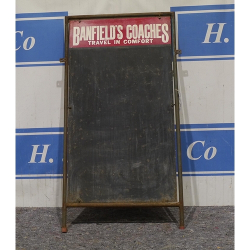 101 - Banfield's Coaches chalkboard in original frame