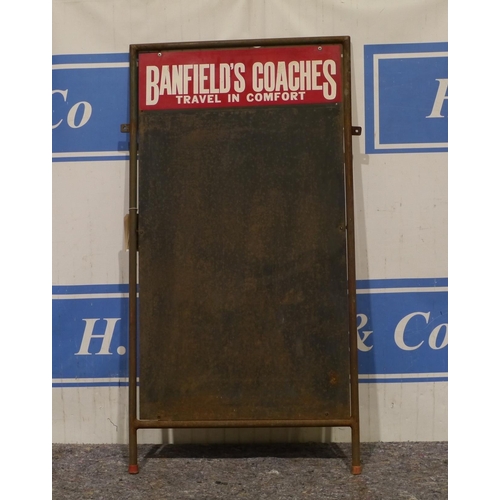 101 - Banfield's Coaches chalkboard in original frame