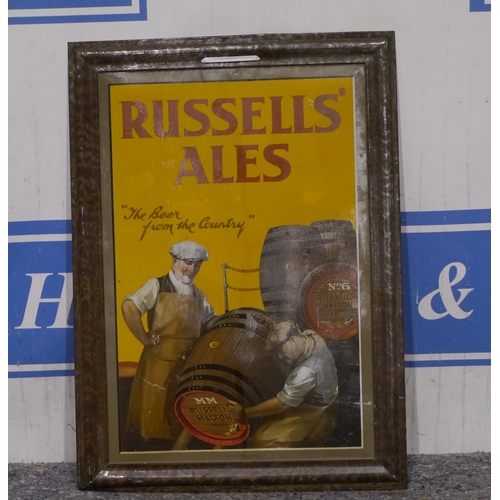 109 - Tin sign - Russels Ales 29x21