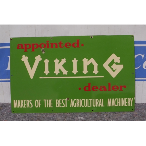 114 - Enamel sign - Appointed Viking Dealer Agricultural Machinery 19.5x31.5