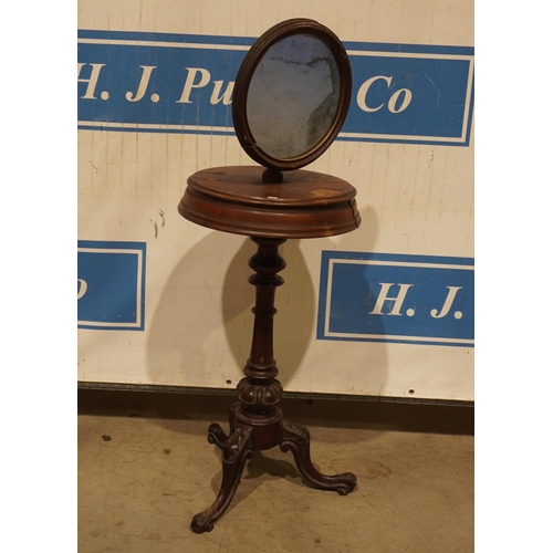 140 - Early mahogany dressing stand on pedestal base