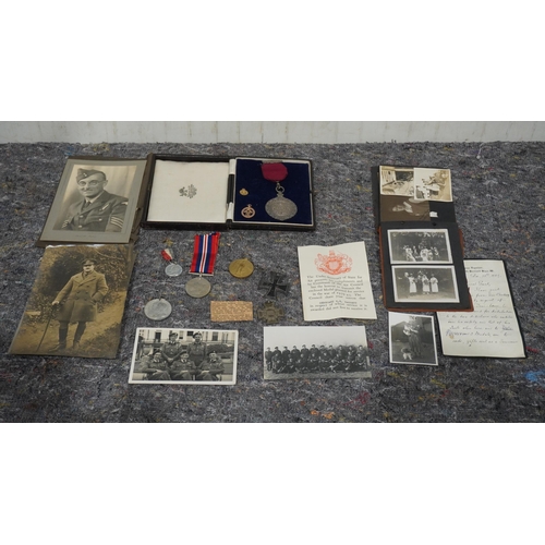 574 - WWII medal sets to include British medals some marked EH Attree, German medals and other badges