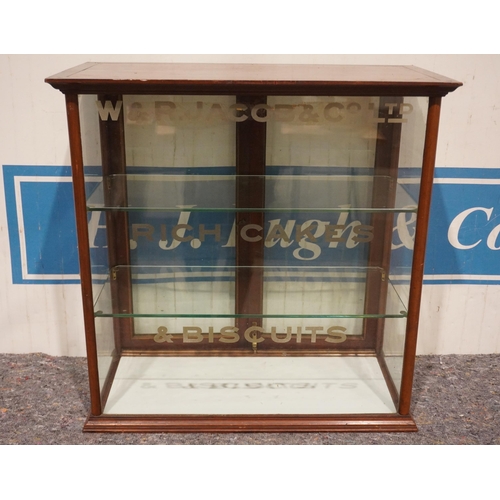 554 - Genuine vintage W&R Jacobs display cabinet 26x26x13