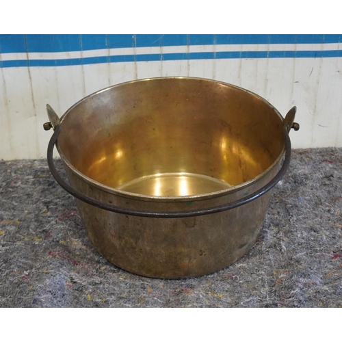 608 - Brass jam pot