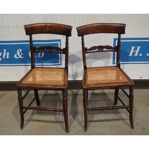 95 - Pair of rush seated chairs