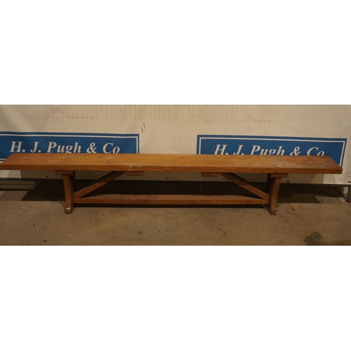51 - Solid oak bench 110