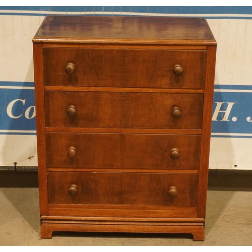 90 - Mahogany chest of 4 long drawers