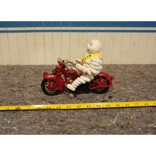 631 - Michelin man on motorbike ornament 8