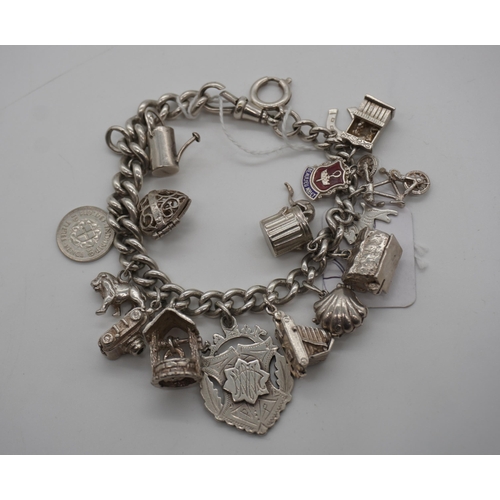 433 - Silver charm bracelet