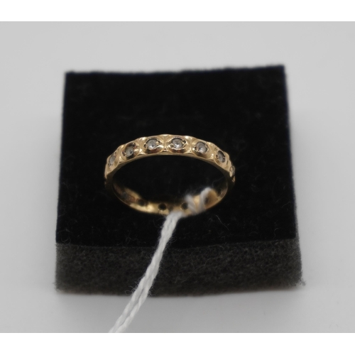 431 - 9ct Gold half eternity ring with diamonds