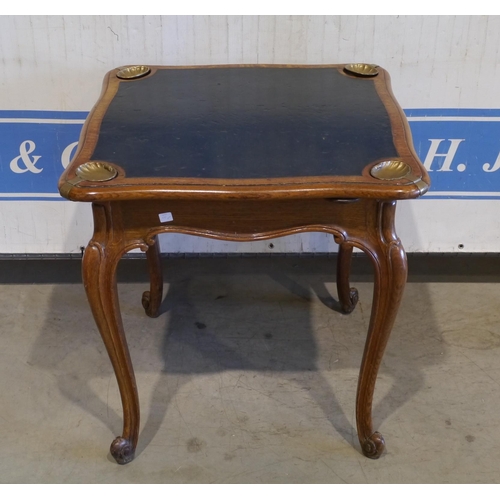 142 - Oak framed games console table 28x28