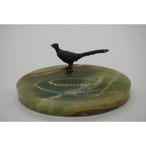 500 - Onyx dish with pheasant