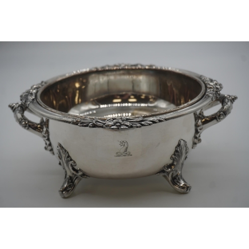 494 - Silver plate serving dish 8 1/2