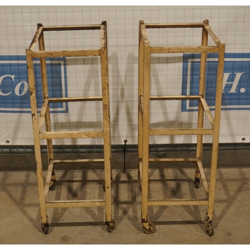 106 - 2 Metal wheeled racks