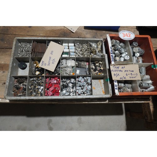 342 - Large quantity of motors and switches etc