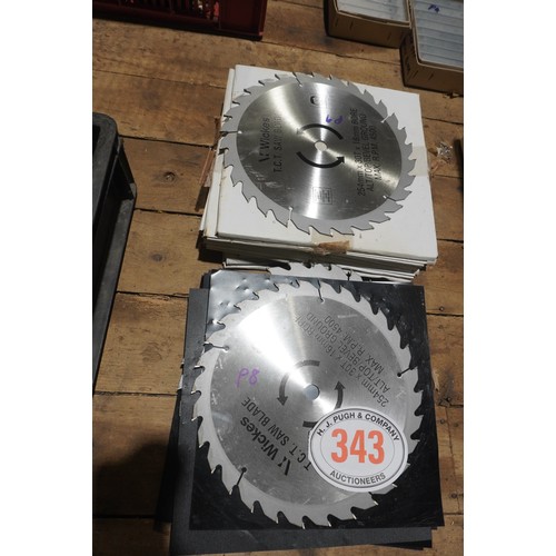 343 - Large quantity of circular saw blades