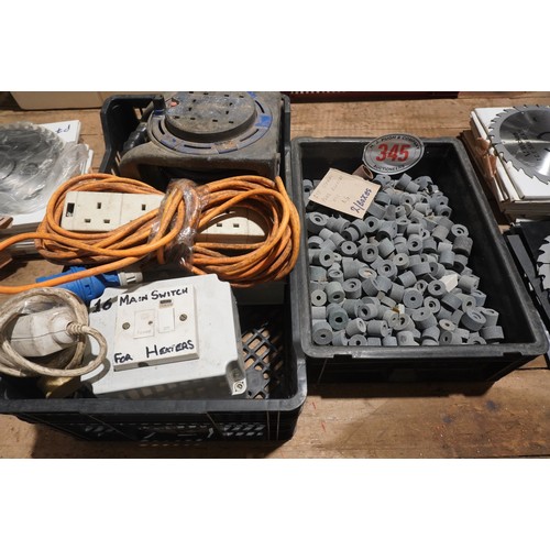 345 - Quantity of sharpening stones and leads