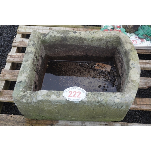 222 - D shaped trough