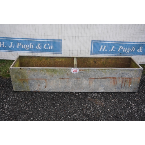 253 - Galvanised planter 6ft