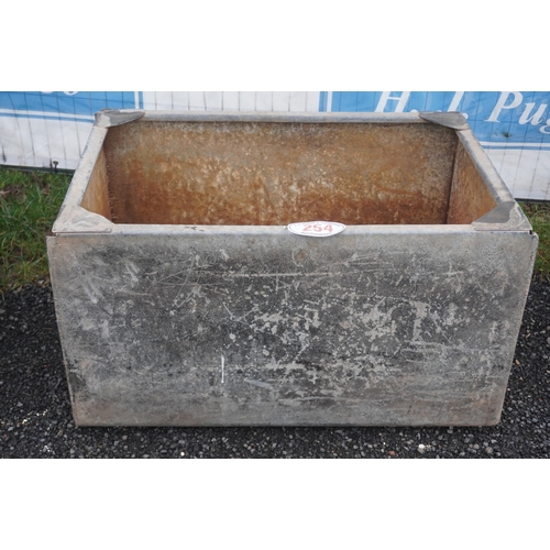 254 - Galvanised planter 3ft