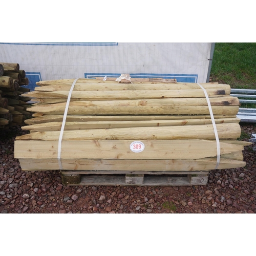 309 - Half round fence stakes -50