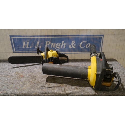 375 - McCulloch petrol blower and MAC chainsaw