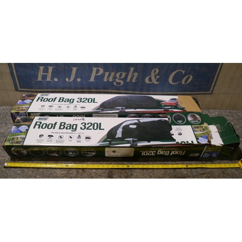 409 - 2- 320l Roof bags