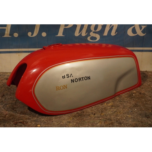 155 - BSA/Norton fibreglass racing fuel tank, fastback commando