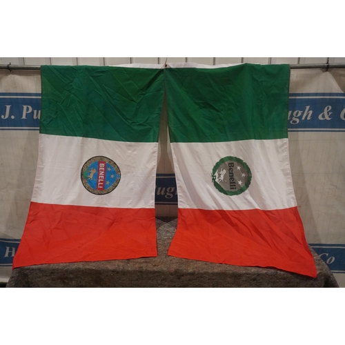 196 - 2 Benelli Italian flags 36x60