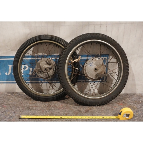 2 - Pair of Yamaha AS1 wheels, front and back