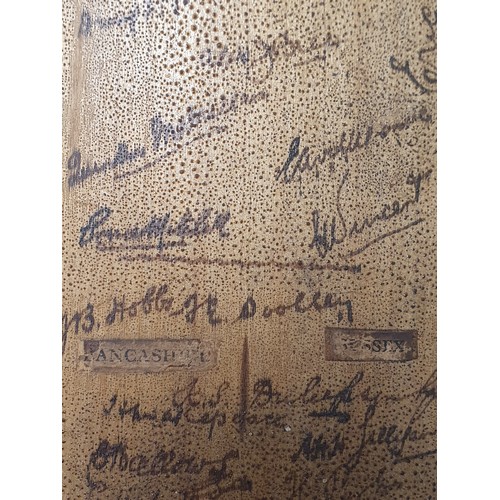 546 - Signed cricket bat believed from 1929 South Africa vs England test series signed by England, South A... 