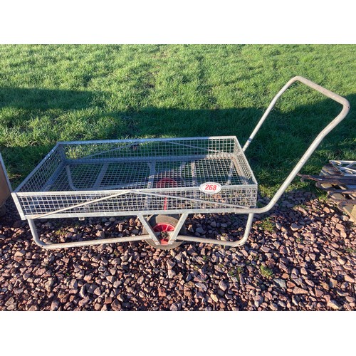 268 - 2 Wheeled metal plant trolley