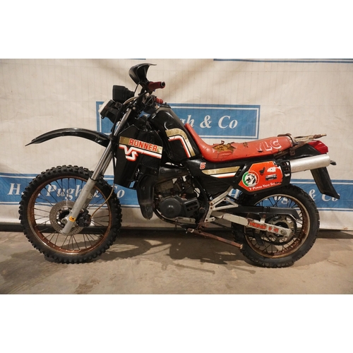 826 - Malagutti Yamaha YLC 125 Powervalve enduro motorcycle. Engine turns over. NOVA