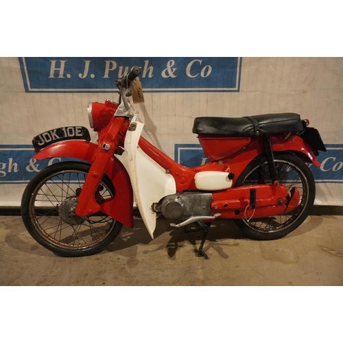 831 - Suzuki Suzy moped. 1967. 50cc. Runs. Transferable reg. JDK10E. V5 and key