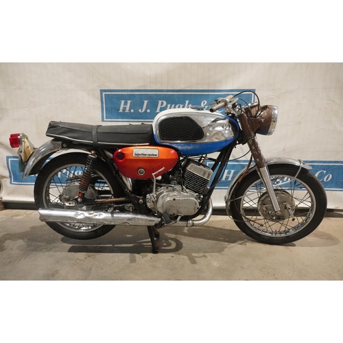 832 - Yamaha YR1 350 motorcycle. 1967. 350cc. Runs and clutch works but brakes need work. Comes with datin... 